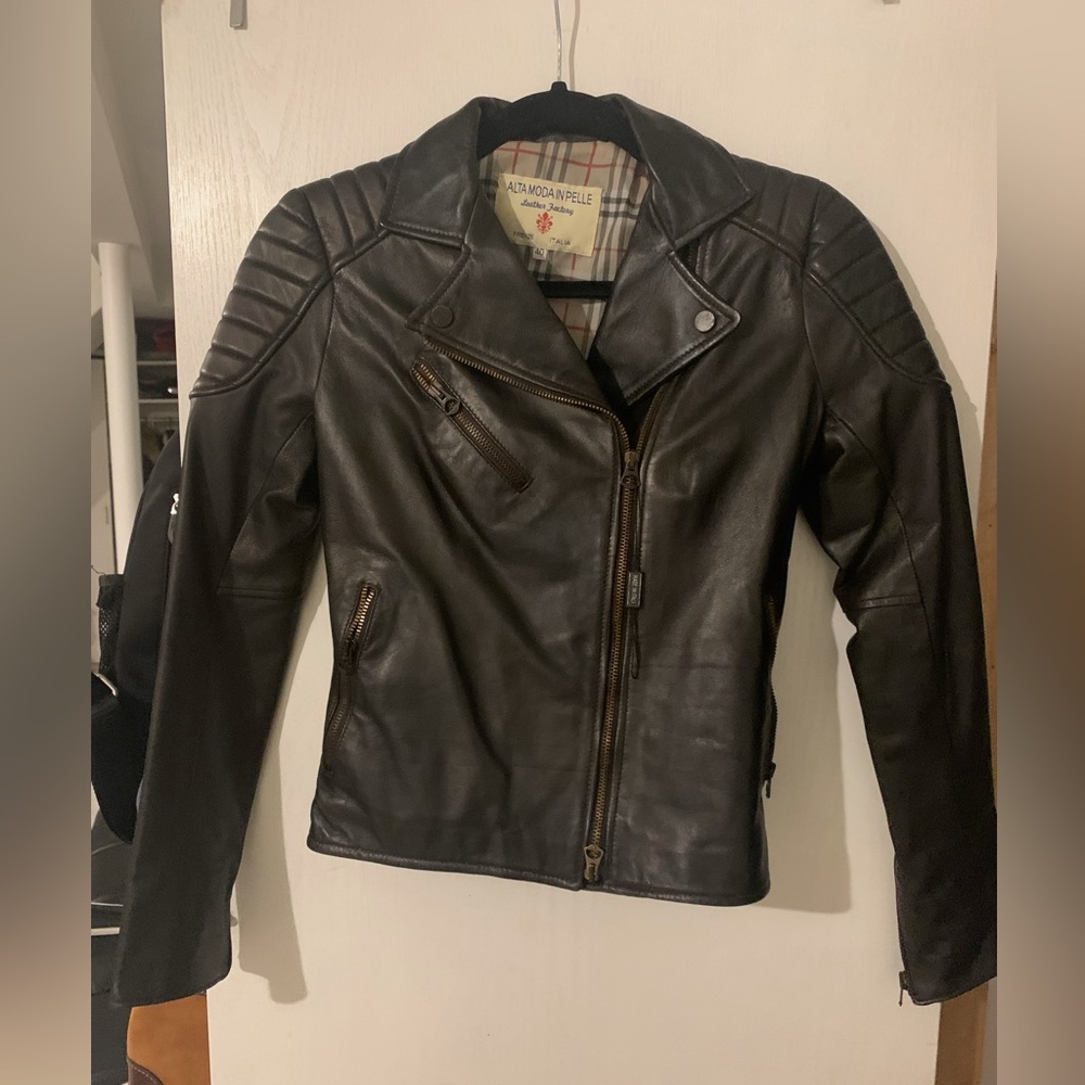 Real Leather - Leather Motor Jacket XS